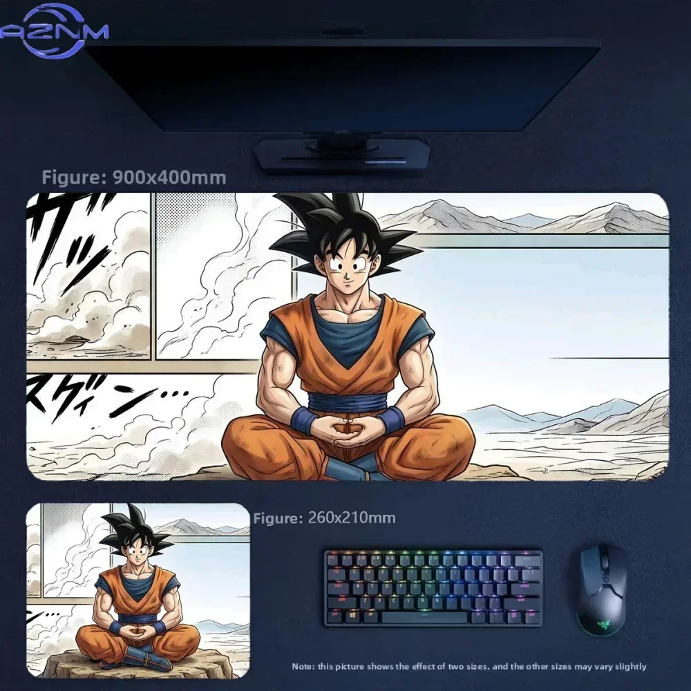 Anime Powerful Fighter Burst Energy Art Print Mouse Pad, Rubber Non-Slip Base, Smooth Surface for Gaming and Office Desktop Comp