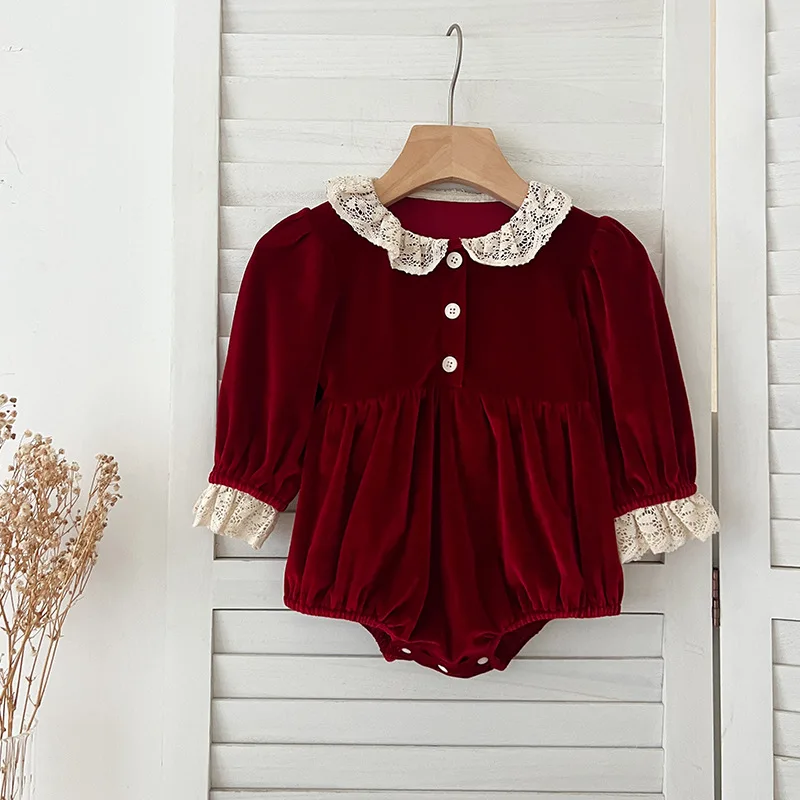 Girls' Dress Princess Dress Long Sleeve Baby Girl Infant Romper New Year Children's Sister Outfit