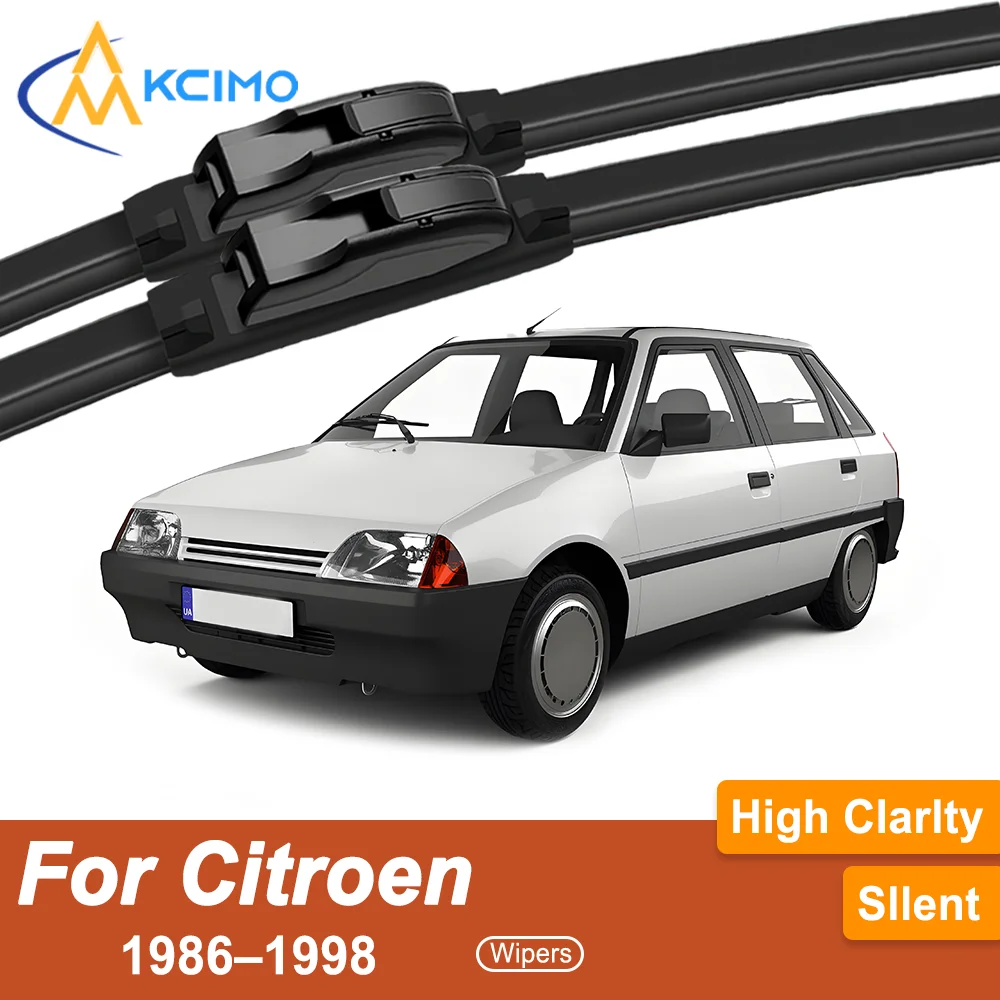 

Premium Rubber Durable Silent Windshield Wiper Blades 2pcs for Citroen Citroen AX 1986–1998 Front Wiper Blades Set