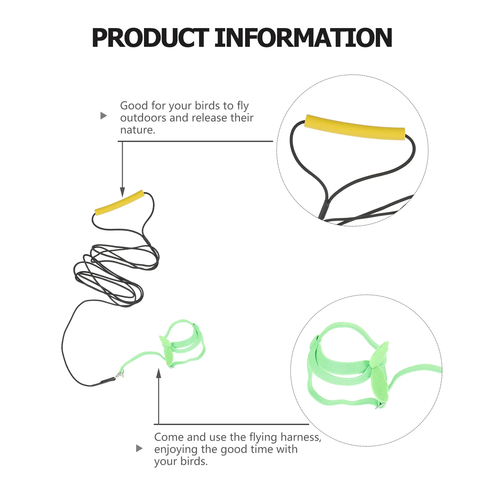 1 قطعة مقود تسخير الطيور تصميم قابل للتعديل آمن للببغاوات الأنشطة الخارجية الطيور تسخير المقود الببغاء حبل التدريب #2