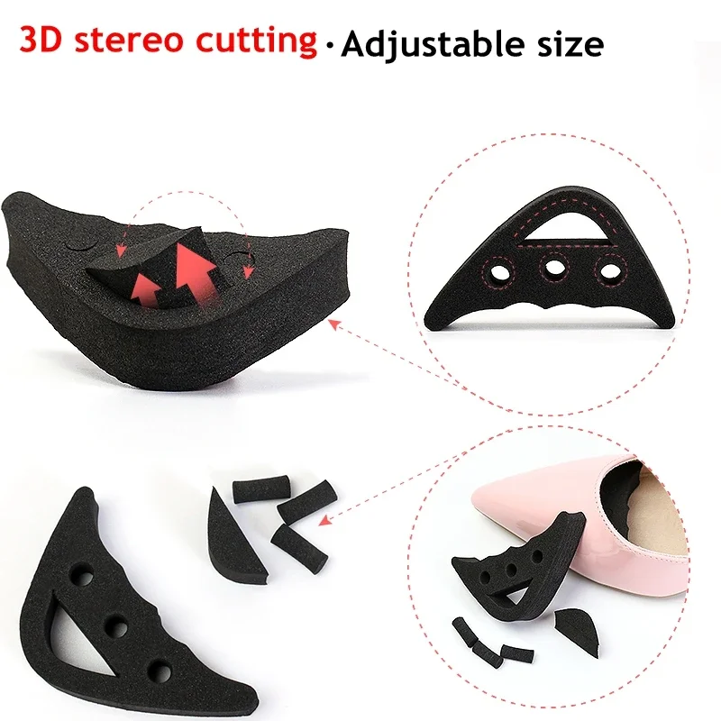 Plantillas de tacón alto para mujer, almohadillas de medio pie para relleno frontal de zapatos, accesorios protectores para aliviar el dolor en el antepié