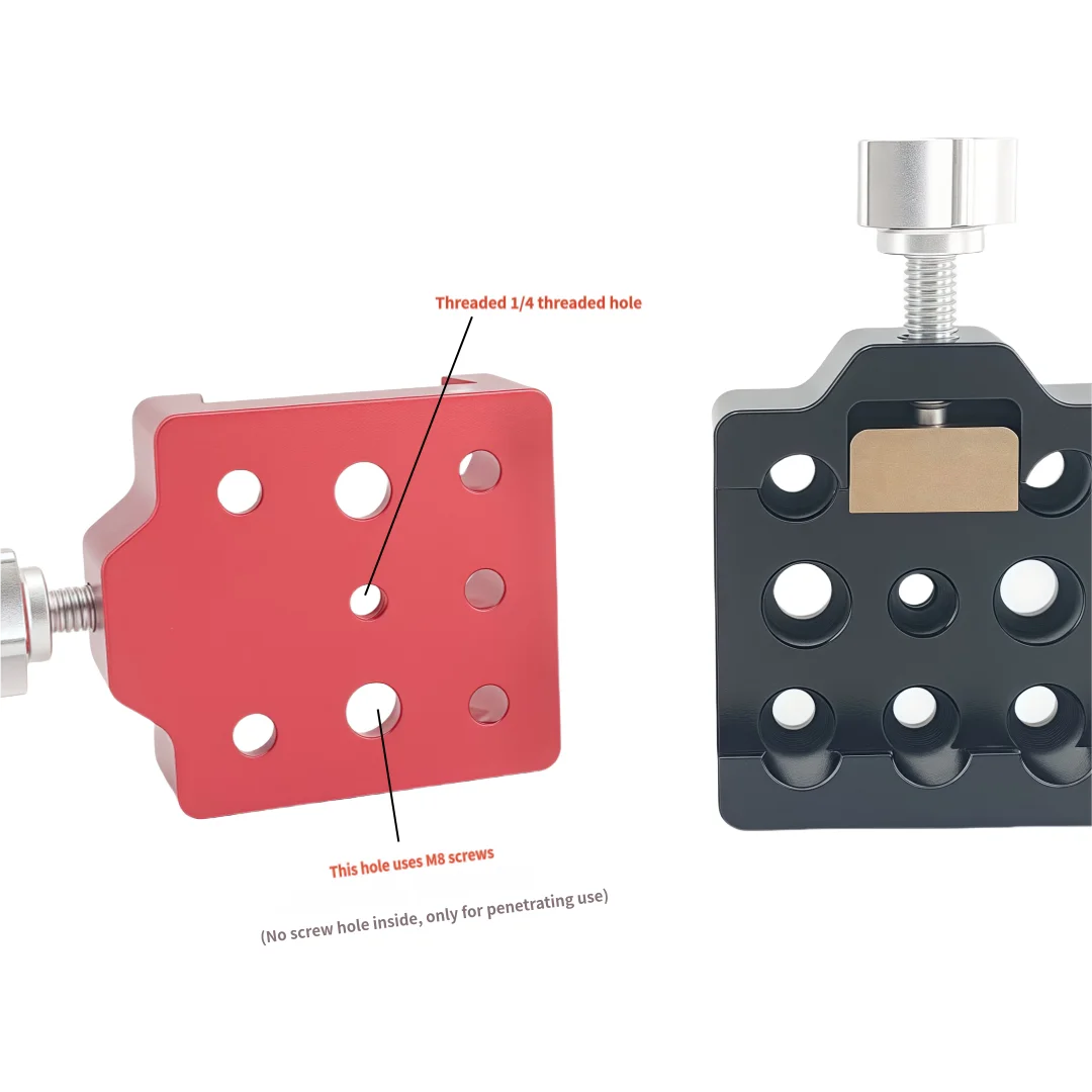 Red 21cm mounting platform clip 21CM guide star tail plate tail Xinda small black handle quick release adjustment