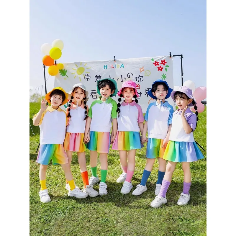 Summer sports cheerleading team uniform, elementary school school uniform, June 1st performance uniform