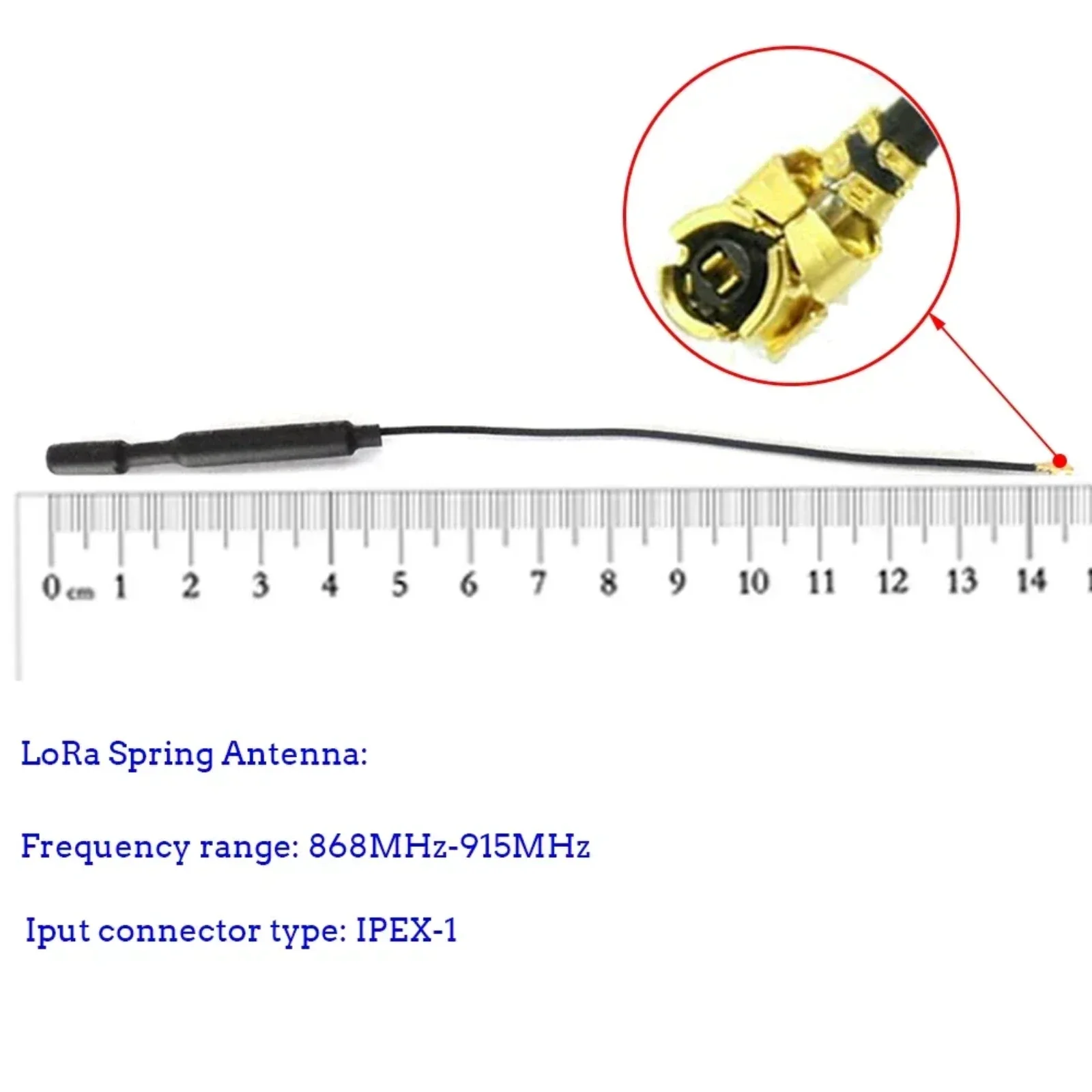 Lora Spring Antenna 868-915MHz IPEX-1 Interface Built-in Copper Pipe 2dBi Gain 10cm for IoT Devices ESP32 Lora OLED Board