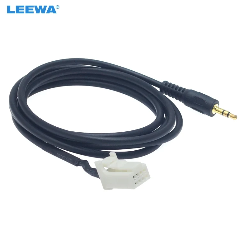 

LEEWA Car 3.5MM Male Jack AUX-IN Socket Audio Cable for Suzuki SX4 Grand Vitara Swift Jimny Extension Wire Adapter #CT6053