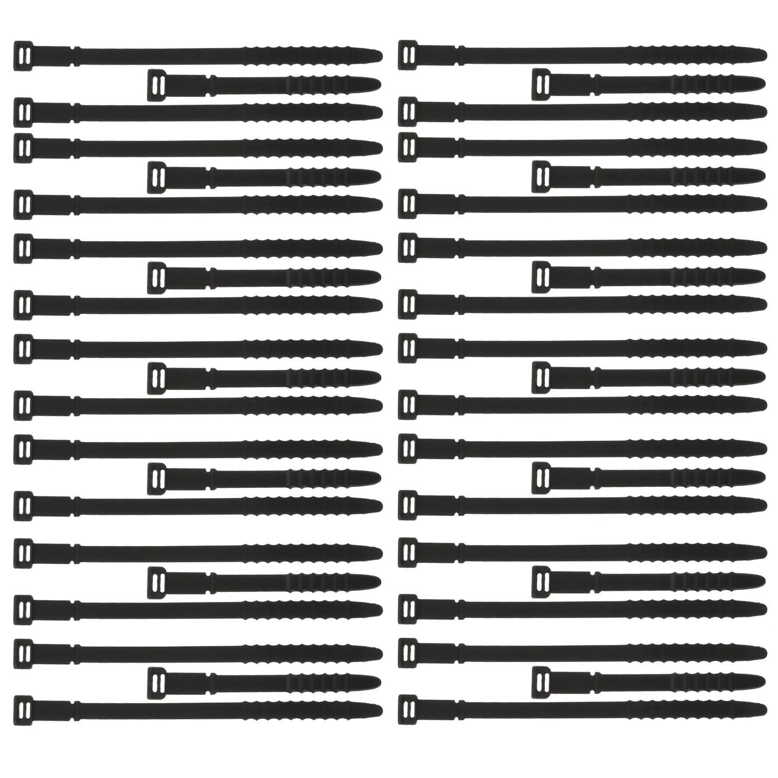 

40 Pcs Silicone Tie Ties Reusable Zip The Wire Cord Cable for Electronics Organizer