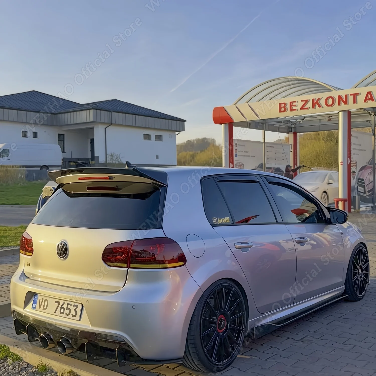 Robot Style Rear Roof Spoiler For VW Golf Golf 6 GTI Mk6 GTI GTD R20 2010-2013 Car Rear Trunk Spoiler  Extension Body Kit Tuning