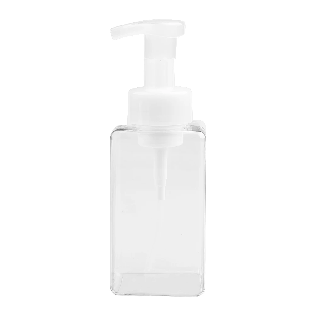 Bathroom Pump Bottle 450ml Clear Plastic Reusable Travel Dispenser Soap Foaming Suds Foam Transparent Practical