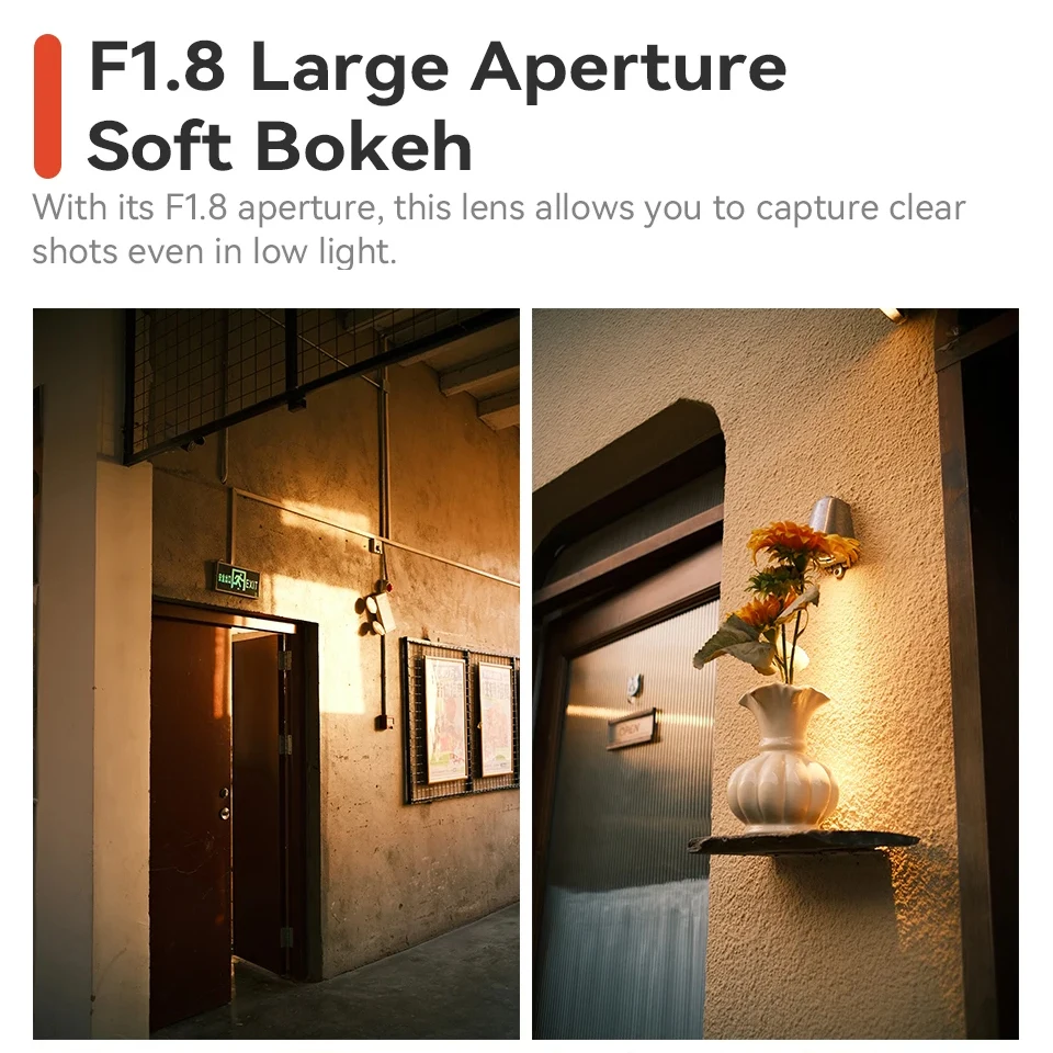 TTArtisan AF 23mm F1.8 Obiettivo Prime Obiettivo per fotocamera Bokeh morbido di grande apertura compatibile con Fuji X-A1 X-T5 Sony NEX-3 A7 Nikon Z9