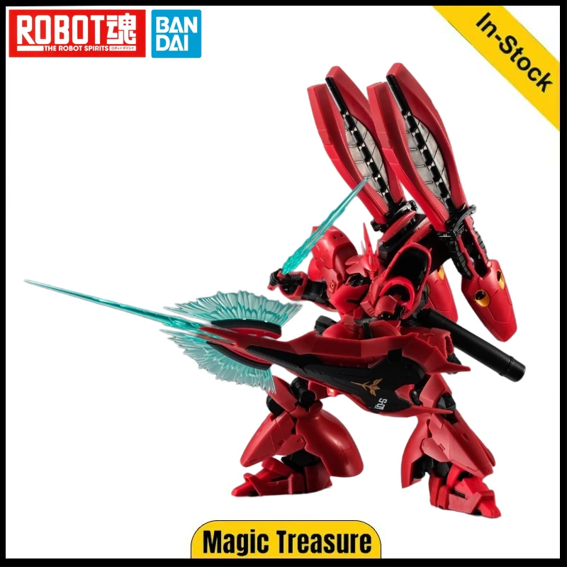 Collezione regalo giocattolo modello mobile originale Bandai ROBOT Soul MSN-04FF Sazabi a doppia canna