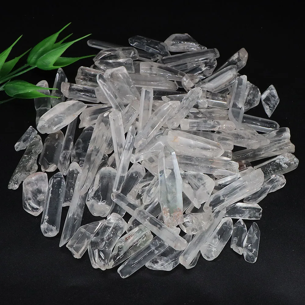 Natural Clear Quartz Healing Crystal Stick Point Mineral Reiki Stone Column Specimen Raw Rock Gem Wand Craft Home Decor Ornament