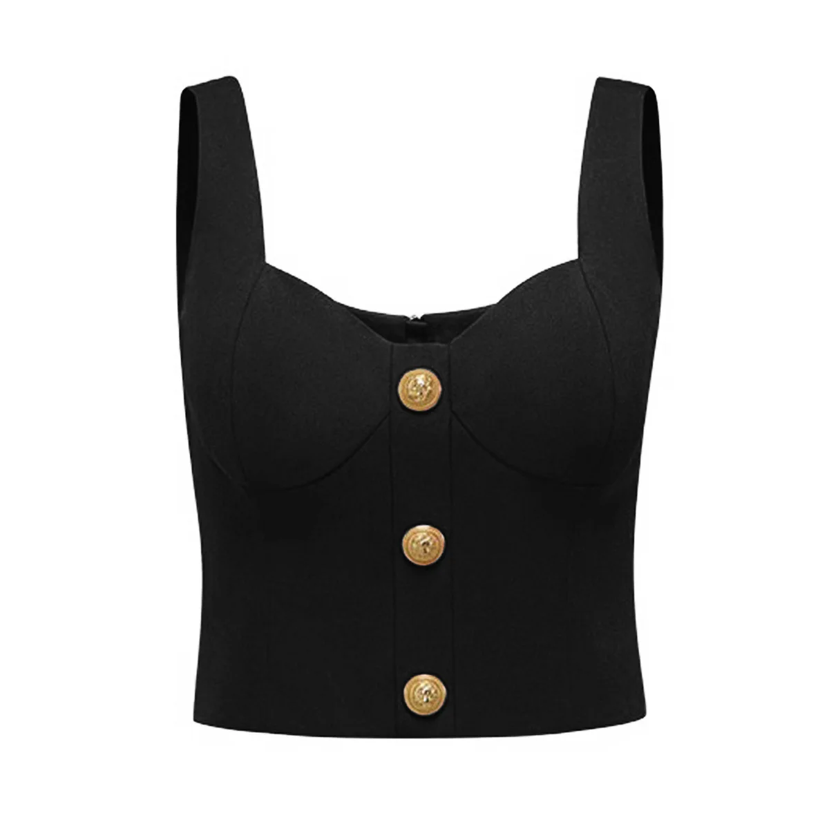 

New Fashionable And Elegant Temperament Commuting Sexy Short Style Slim Fit Double Root Sleeveless Vest Corset