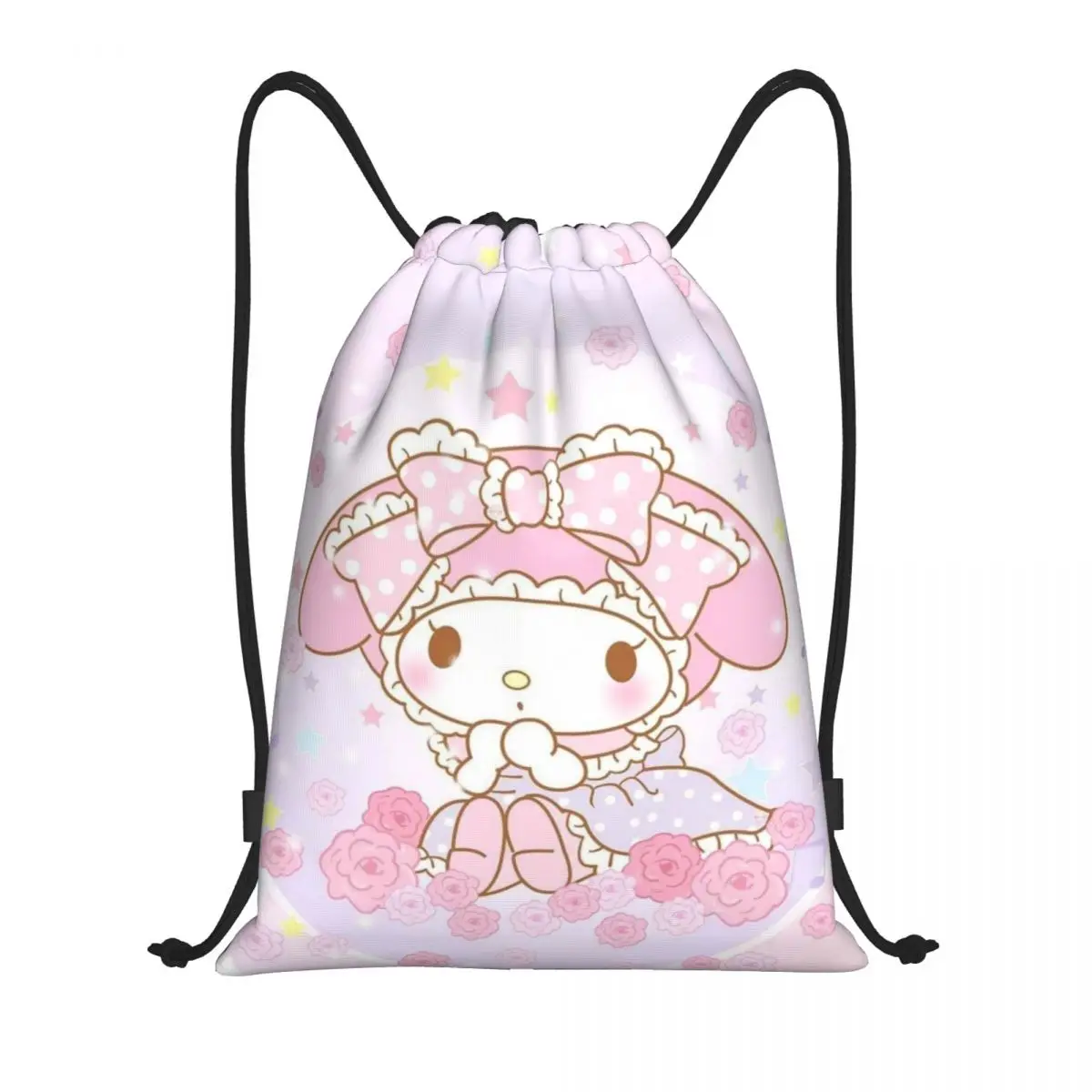 My Melody Sports Drawstring Backpack Sport Fitness Travel Outdoor Sackpack Women And Men Large Capacity Gym Swim Beach Bags