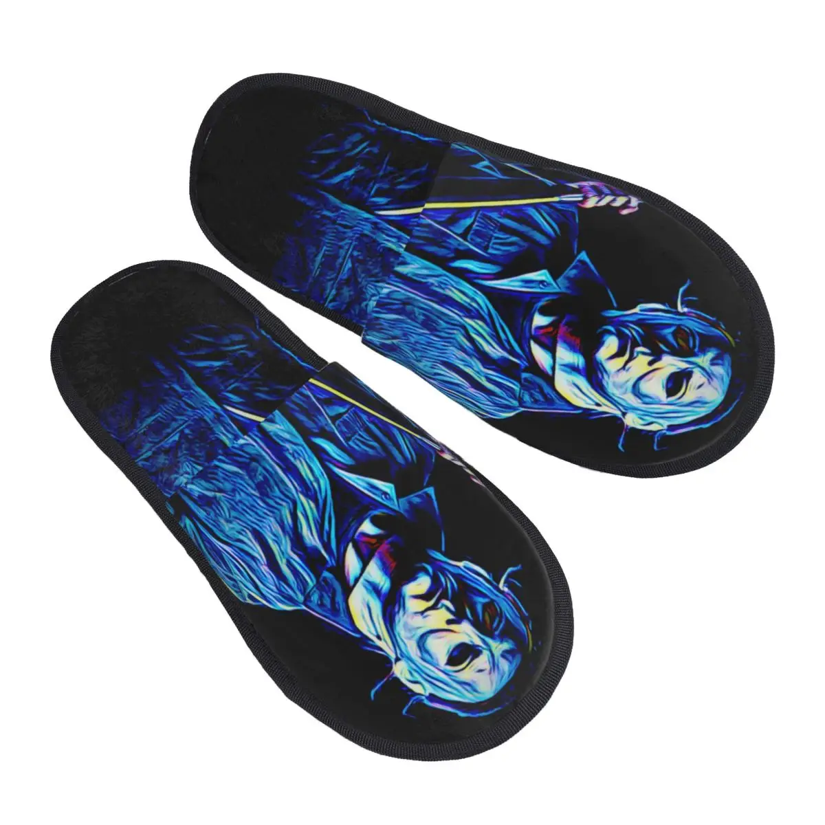 

Michael Myers Guest Slippers for Bedroom Women Custom Print Halloween Horror Movie House Slipper