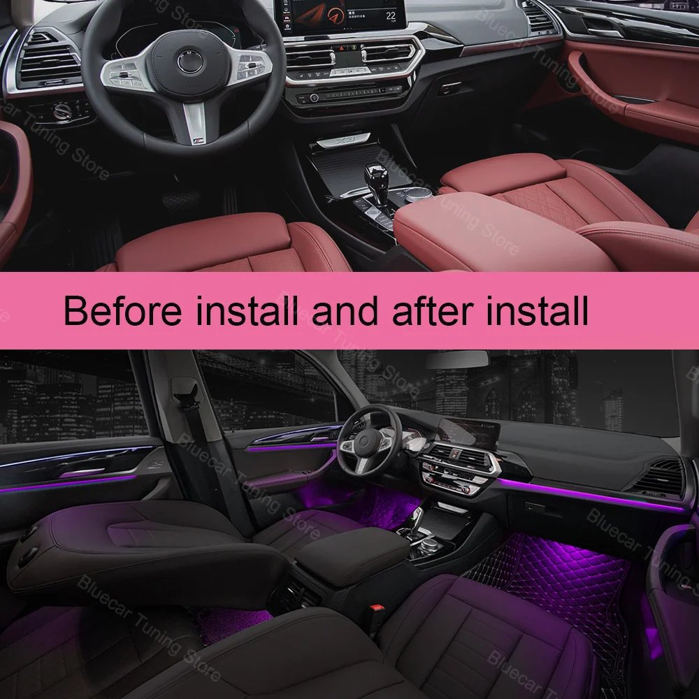 Dynamic Active Ambient Lighting For BMW X3 G01 X4 G02 11-Color Dynamic  Upgrade Accessories Atmosphere Lights car accessories