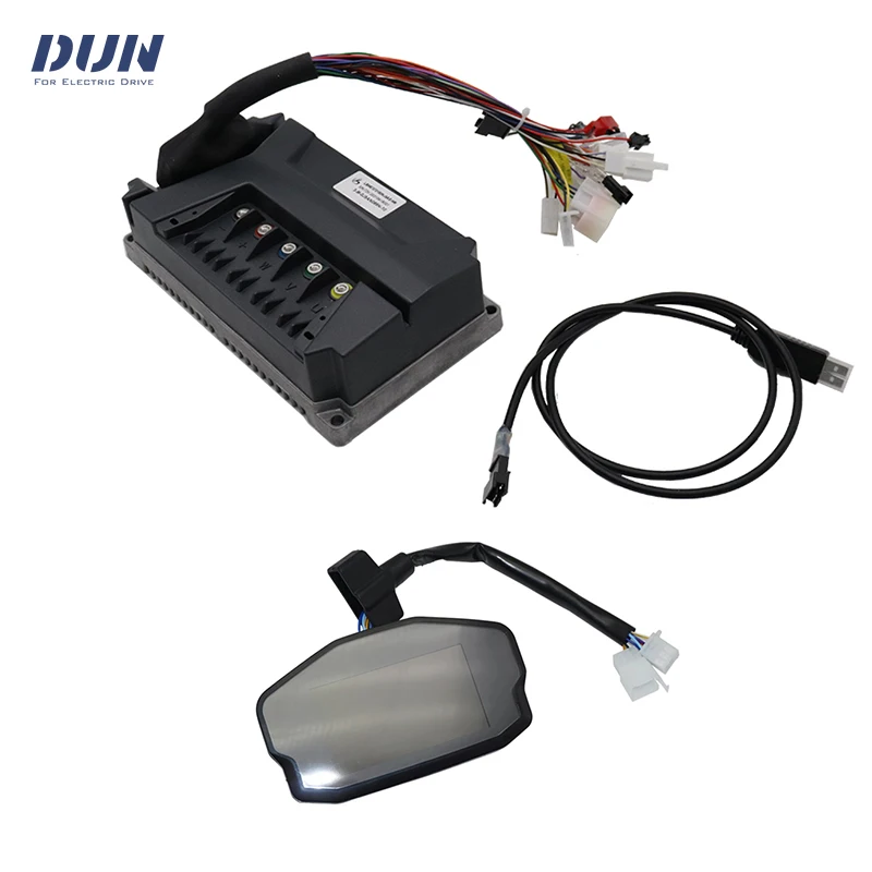

LingBo LBMC72252 V5 48V-72V 100A Peak 300A Sine Wave BLDC ECU Controller with DKD Display for 4000W Motor