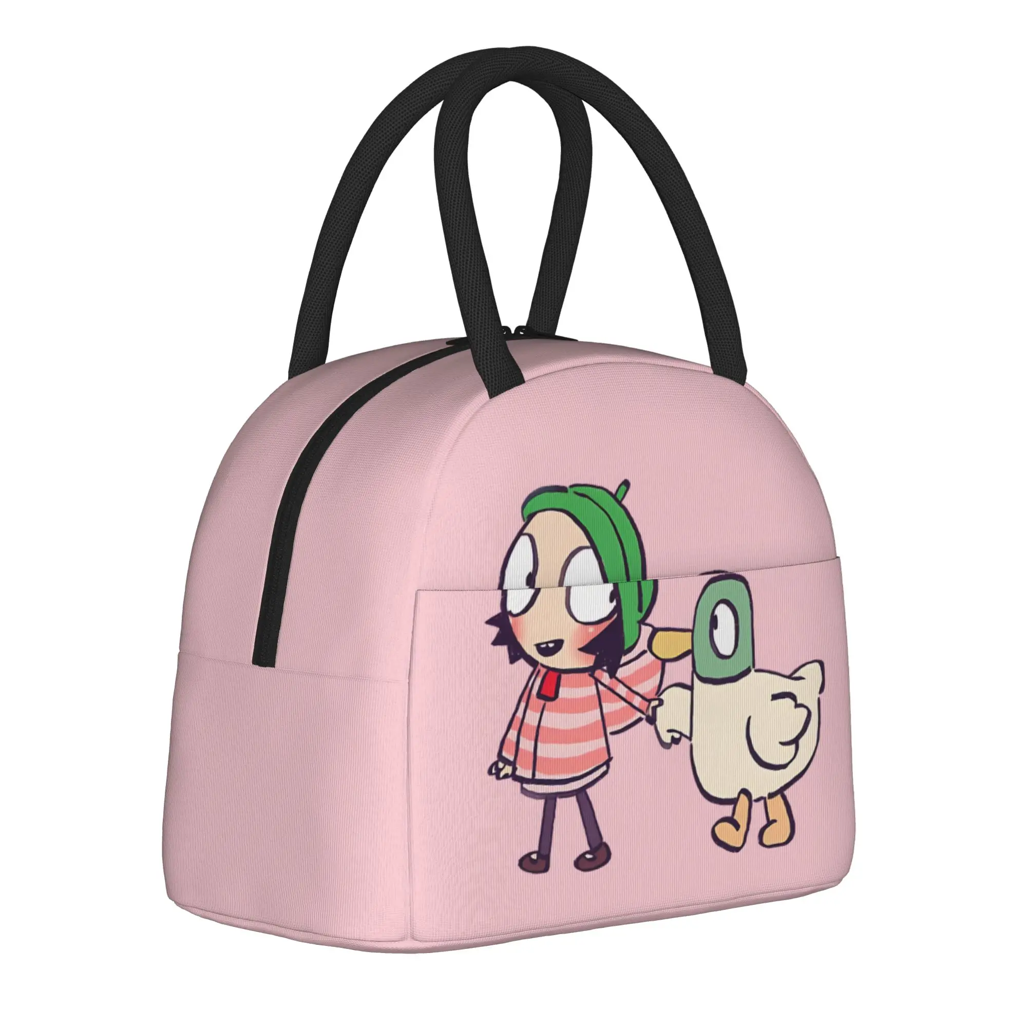 Sarah and Duck Friend Pet  Insulated Lunch Bag Thermal Bag Reusable,Lunch Container  High Capacity Tote Lunch Box Bento Pouch