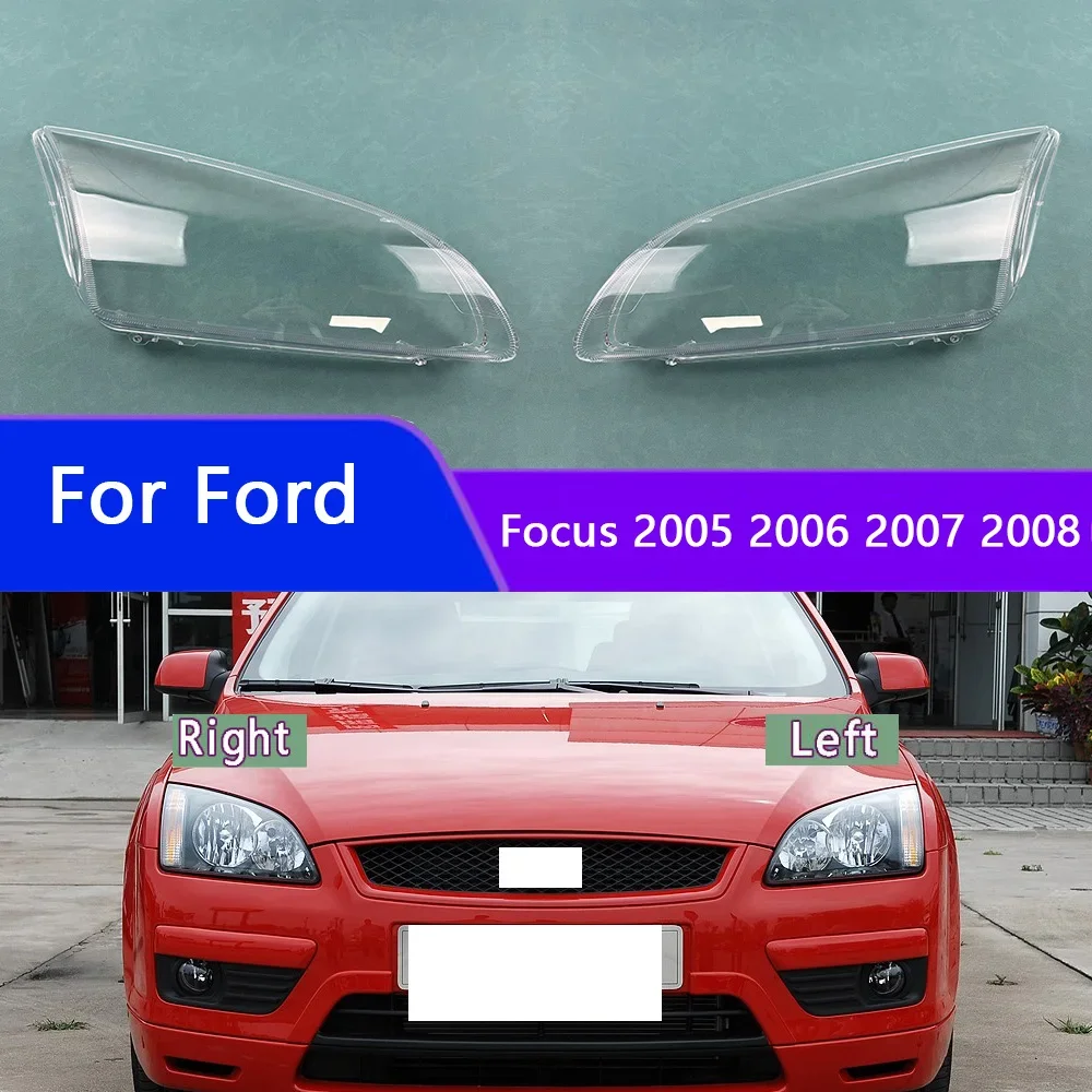 

For Ford Focus 2005 2006 2007 2008 Headlights Cover Transparent Lamp Shade Headlamp Shell Plexiglass Replace Original Lampshade