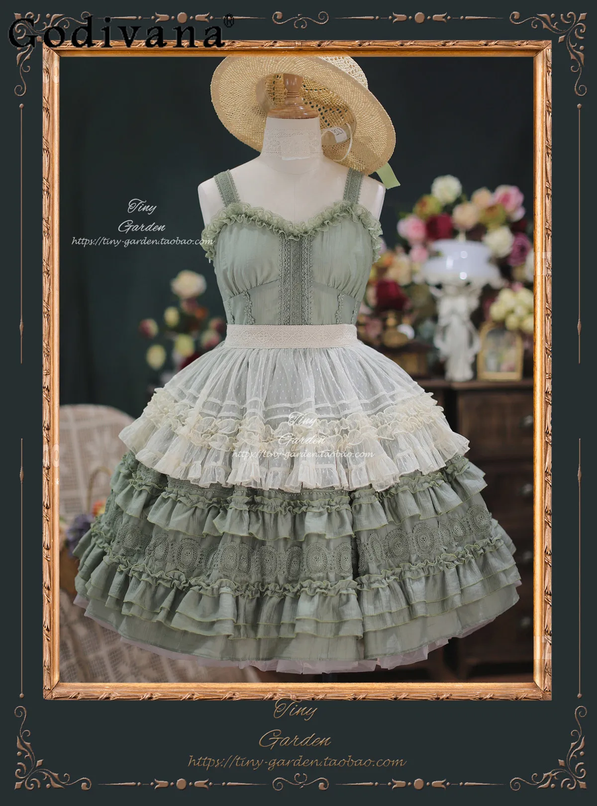 

Elegant French Vintage Lolita JSK Dress Princess Wind Sweet Cute Doll Ruffle Lace Classic Women Tea Party Lolita Dress