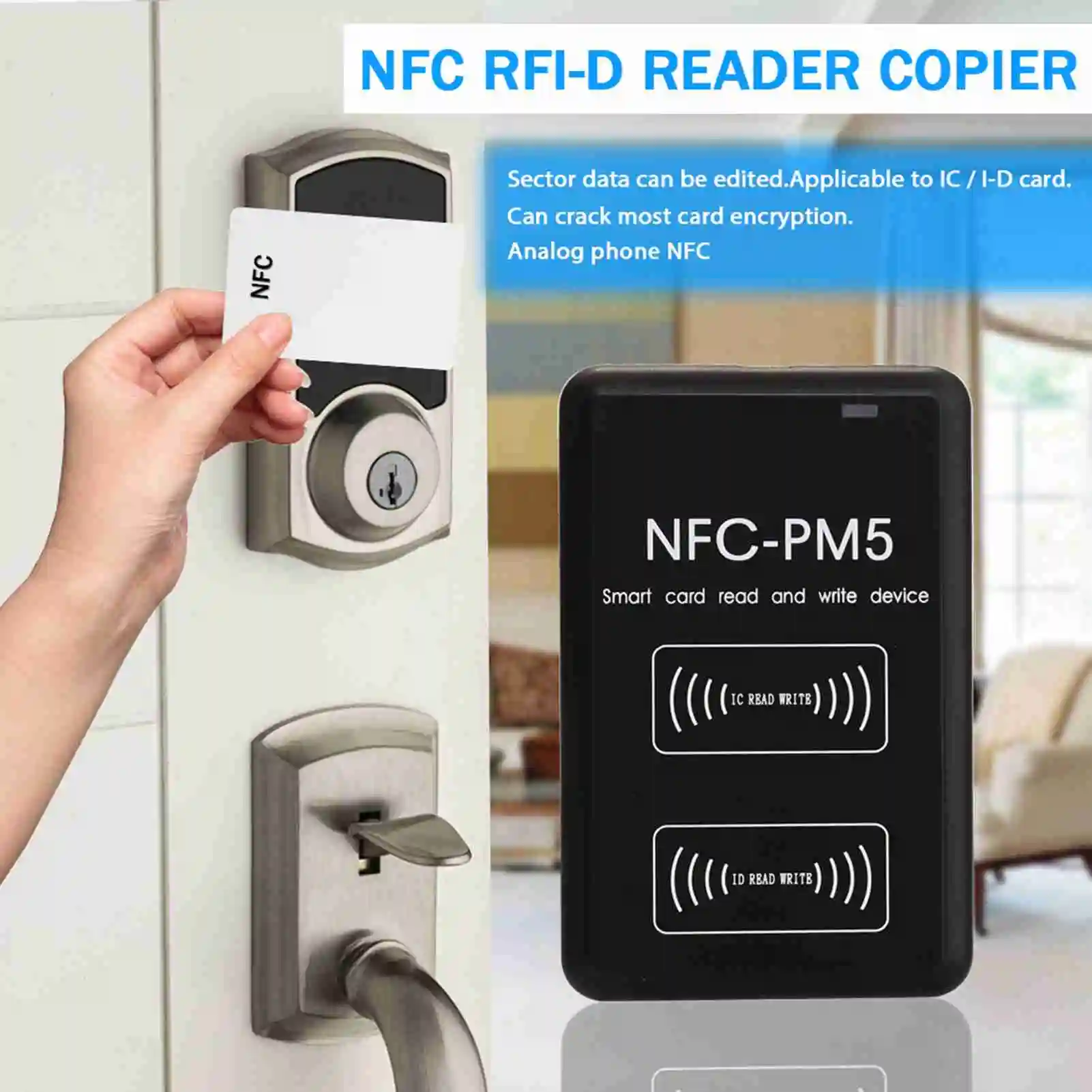 Duplicator NFC RFI-D Copier IC I-D Reader Writer Duplicator with Full Decode Function Intelligent Card Read and Write Device