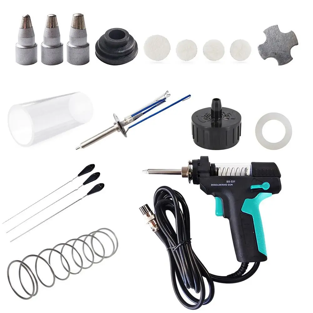 For Pro'sKit SS-331H Parts Electric Desoldering Station Replace Accessories Filter Tracheal Pipe Nozzle Mat Spring Heating Core