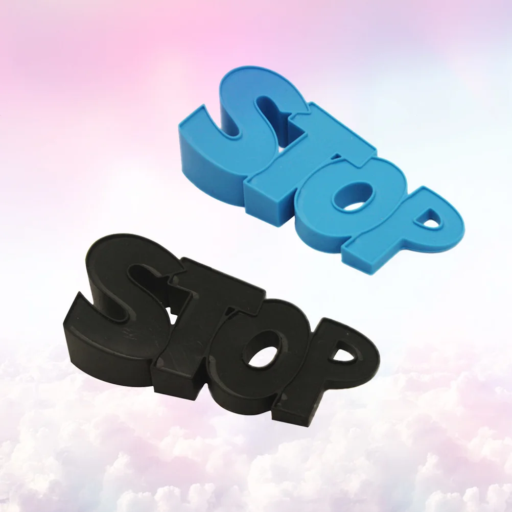 

2pcs Silicone Wind Protection Letter Design Wall Silicone Door Protector Protector Door Stopper Bumper