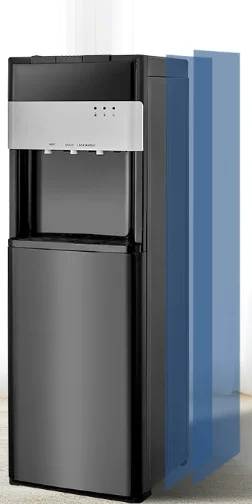 موزع مياه ساخن وبارد مع خزانة تخزين، مبيت بلاستيكي، توزيع المياه الساخنة والباردة، موزع مياه كهربائي لسطح المكتب