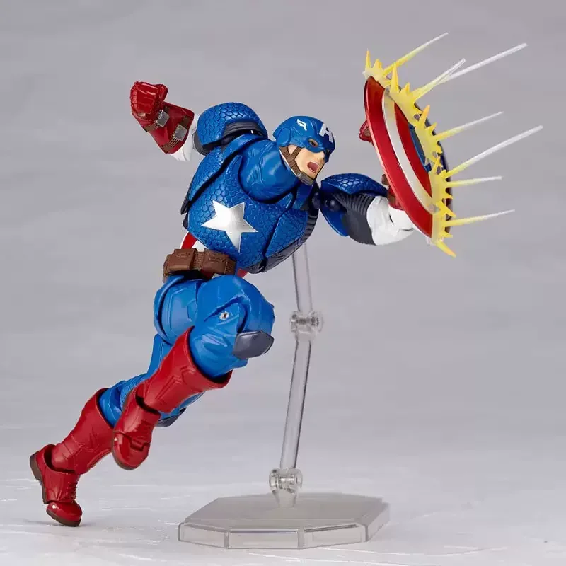 16cm Marvel Avengers Hero Character Captain America Joints Movable Collection Decoration Ornament Boxed Figure Boy Holiday Gift