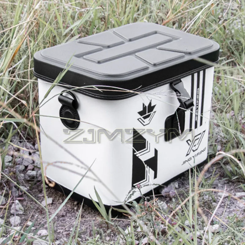 27l-活魚バケツ防水釣具ボックスポータブル釣りボックスハンドバッグ魚保護バケツ着席釣具ボックス