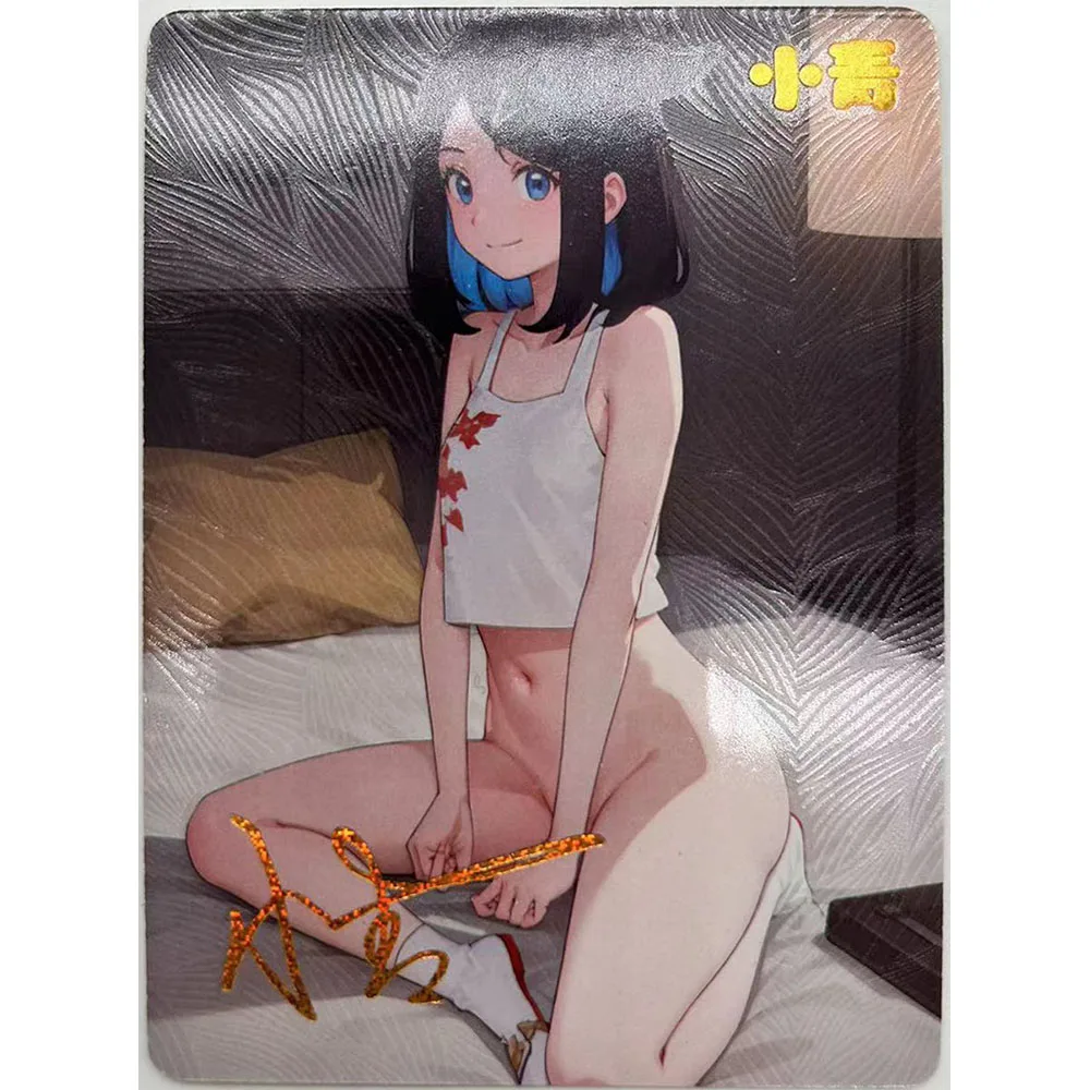 Anime Goddess Story Pokemon DIY Hilda Rosa Misty Bea Lillie Lusamine Boys Play Toys Collectible Cards Christmas Birthday Gifts