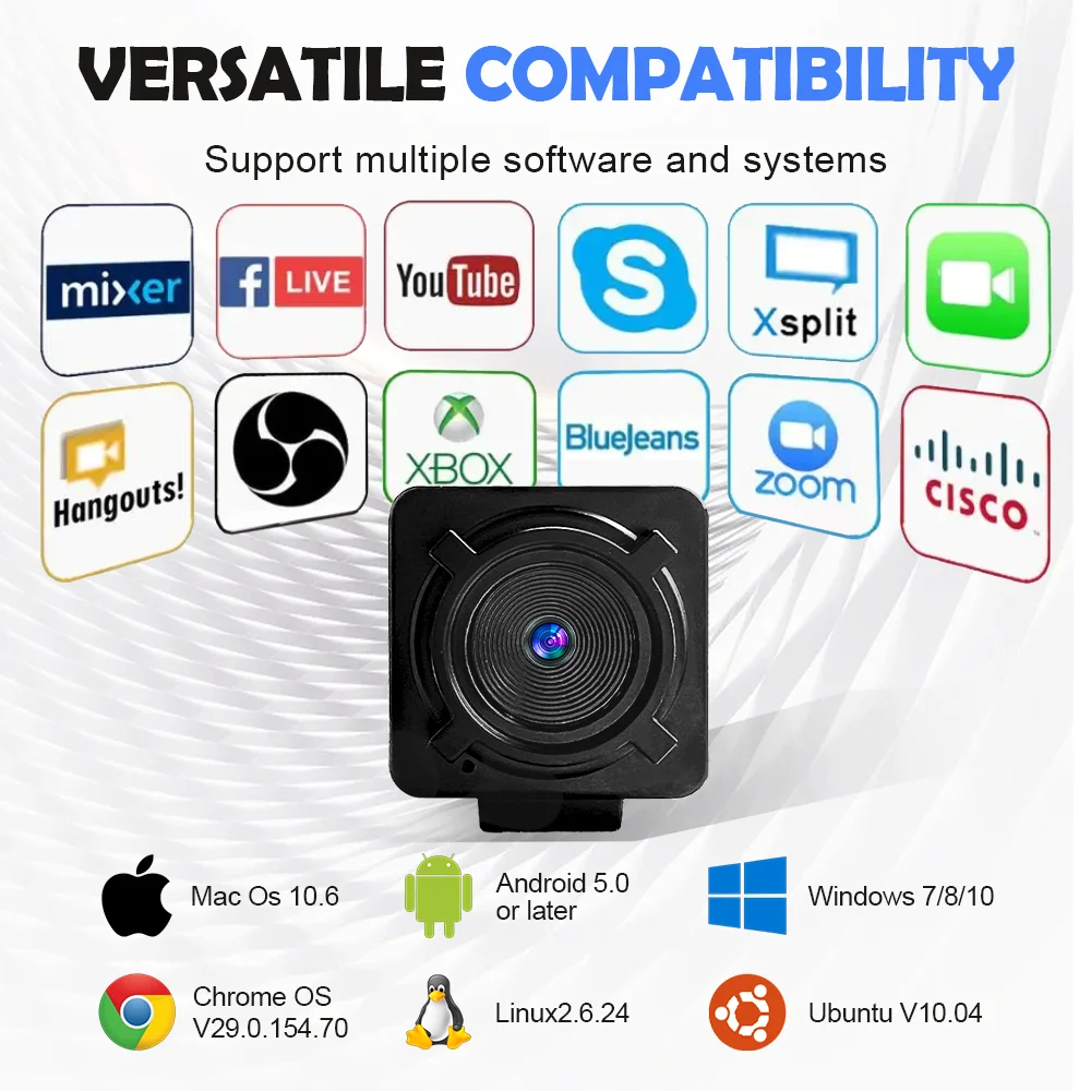 4K Webcam for Pc 1080P 30FPS USB Remote Control Computer Web Camera With Tripod Mic Autofocus for/Pro Live Streaming/Video Call
