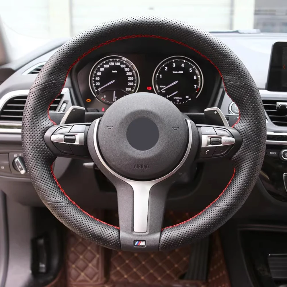 

Diy Handmade Sewing Car Steering Wheel Cover for BMW M Sport F30 F31 F34 F10 F11 F07 X1 X2 X3 F25 F32 F33 F36 F48 F39 Leather