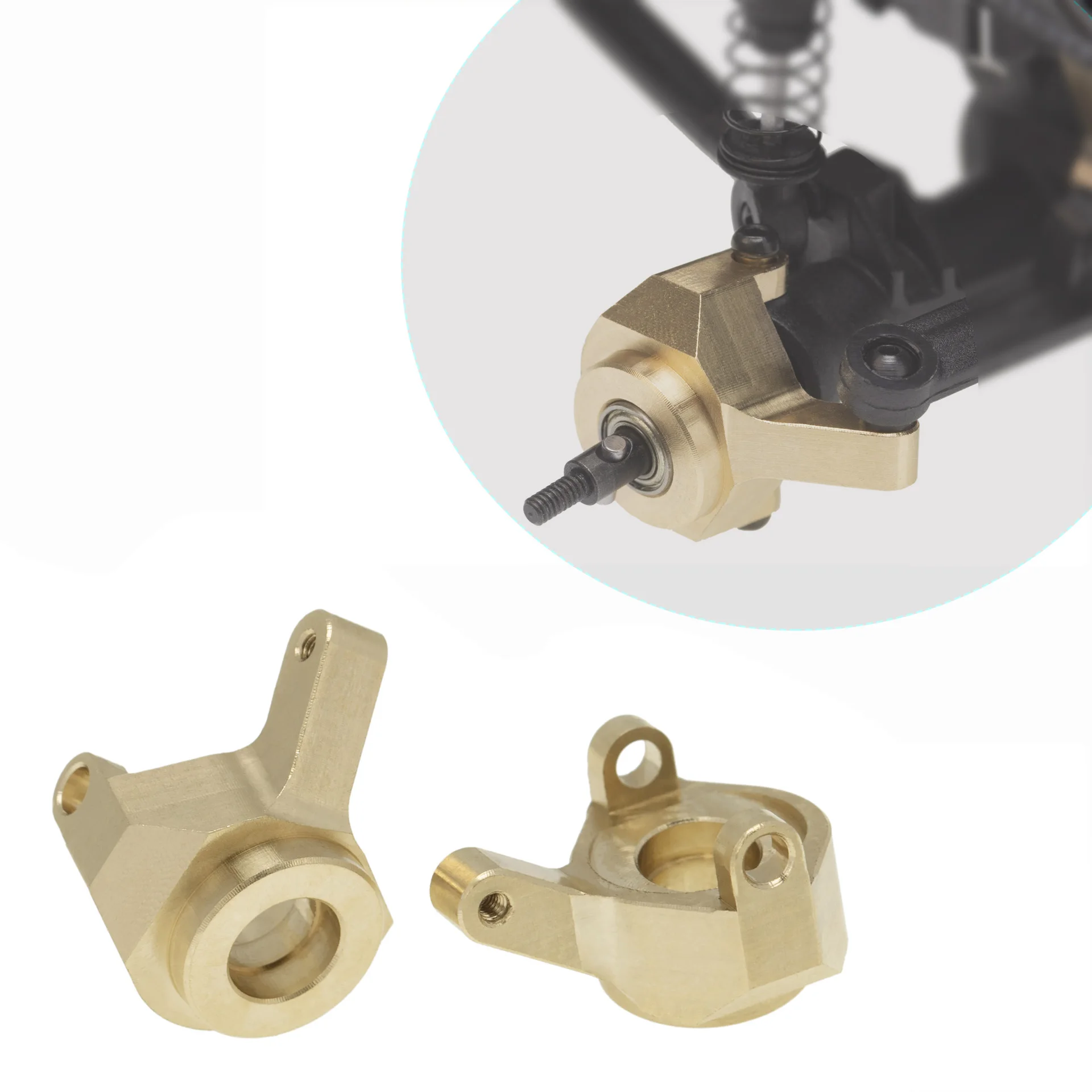 

Латунные противовесы и пара рулевых кронштейнов для радиоуправляемой модели гусеничного автомобиля 1/24 Axial SCX24 90081