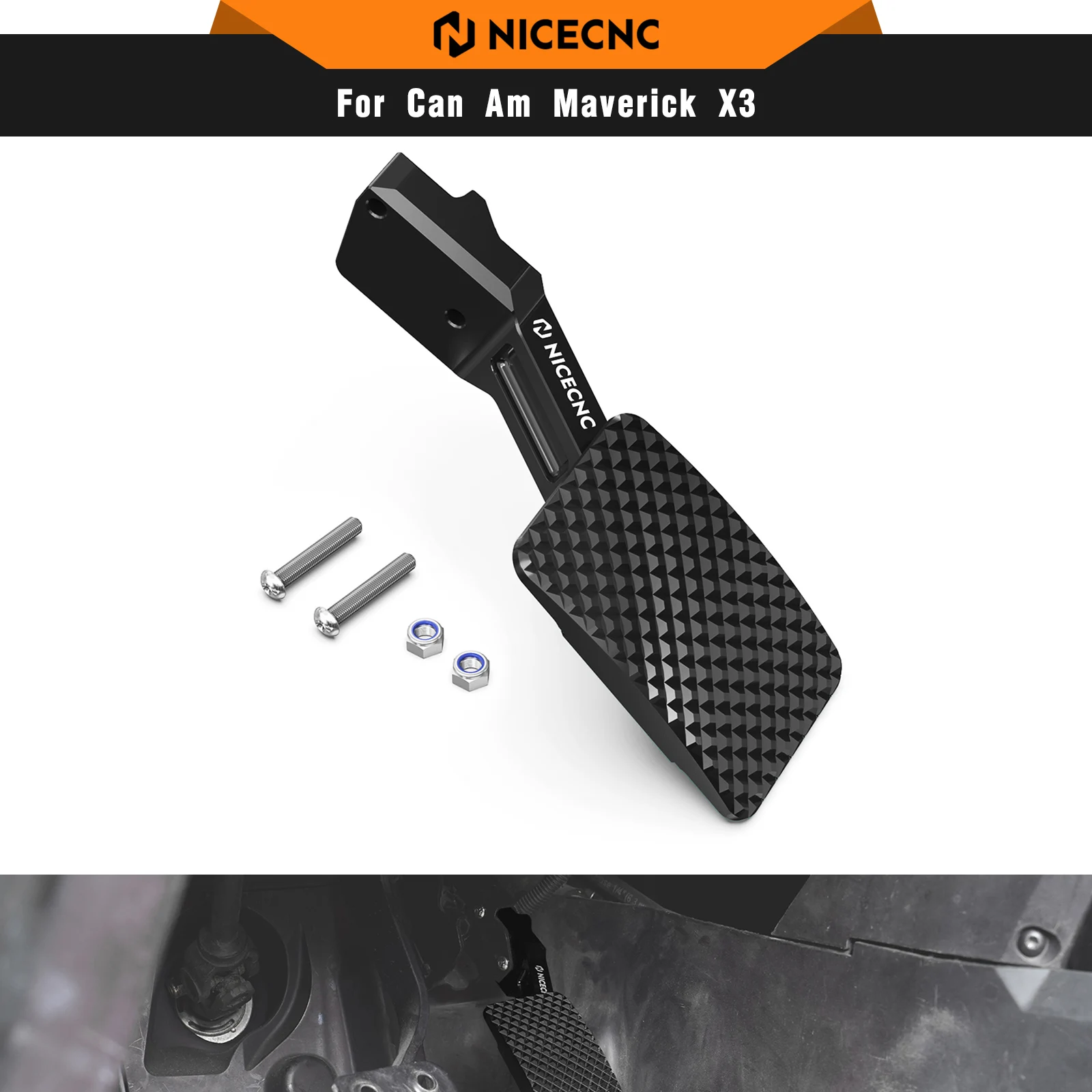 Para maverick x3 extensor de pedal de gás para can am maverick x3 max r rr 4x4 turbo dps utv x3 acelerador pedal estender acessórios