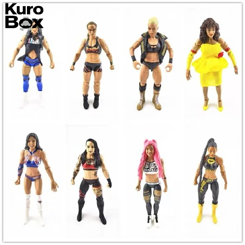 Mattel Wrestling Action Figure Paige Mandi 7 Inch Female Wrestler Articulated Collectible Model Toy For Kids Adults Collectors