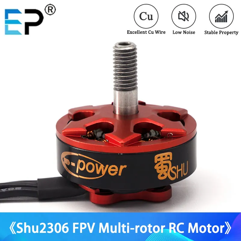 E-power samguk série shu2306 1750kv 2500kv 2800kv 3-6s motor sem escova fpv drone multicopter peças de reposição de aeronaves