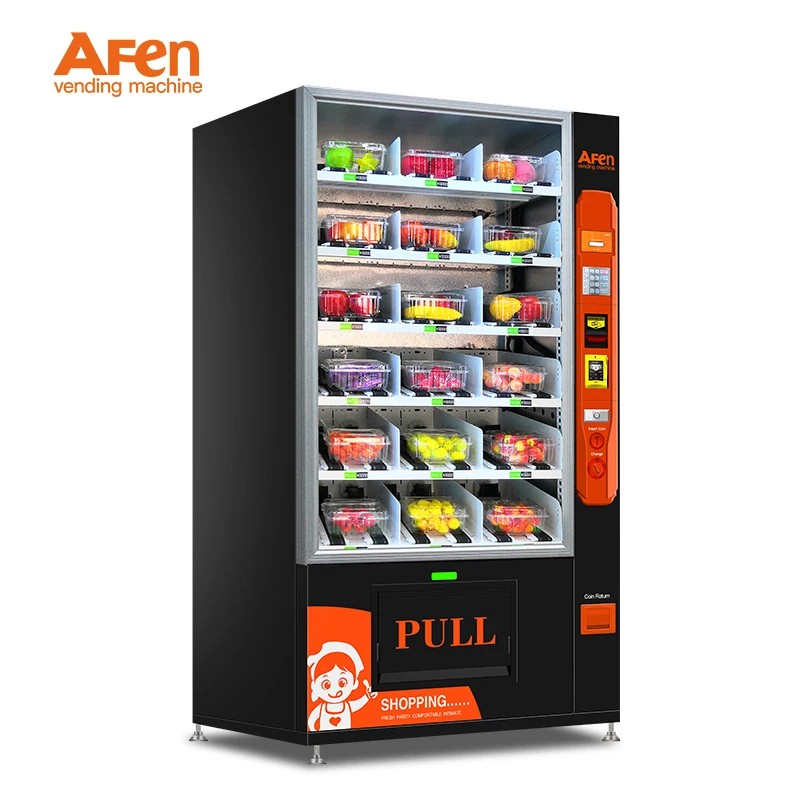 AFEN Intelligent Fresh Food Vegetables and Sandwich Vending  With Elevator System Vinding