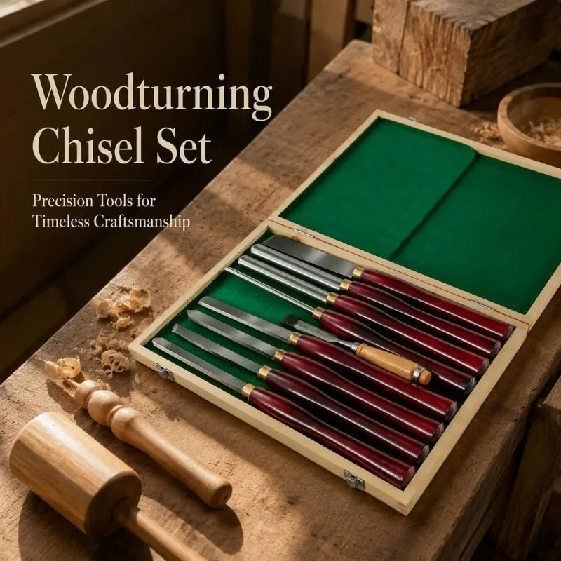 Chisel Set, 8-piece, Turning Chisel, 17 Cm, Woodworking Chisel, Wood Chisel, Turning Tools, Woodworking Toolbox For Wood Carving, Root Carving, Furniture Carving, Lathes