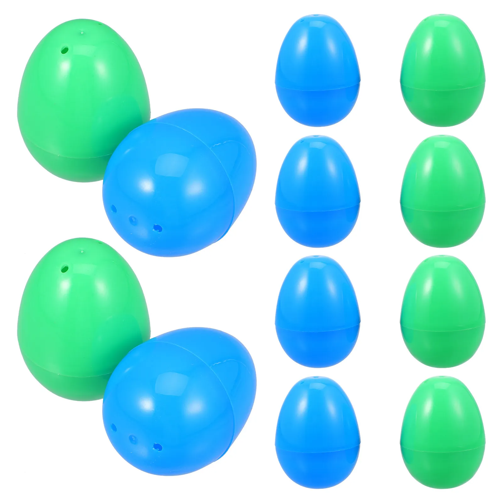 12Pcs Shatter-Resistant Plastic Easter Eggs Assorted Colors 6Cm Glossy Finish DIY Easter Decorations Party Favors Egg Hunt Games
