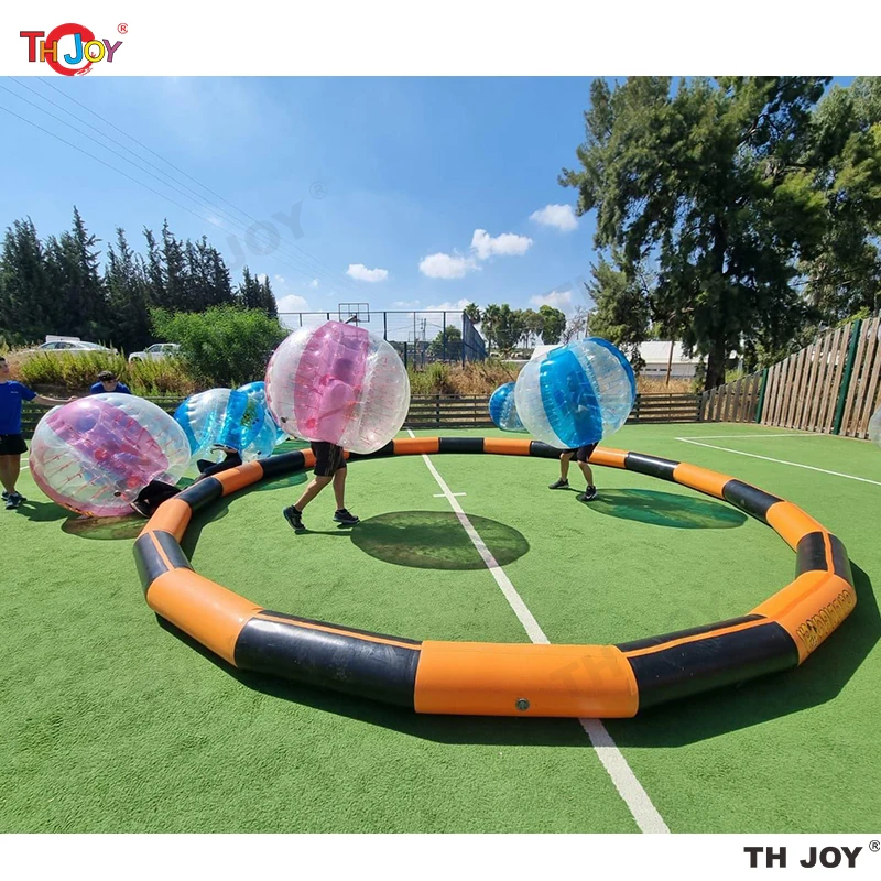 Airtight PVC Outdoor Grass Inflatable bubble ball Track Sports Arena Inflatable Bumper Car Track Race Car Tracks for Kids