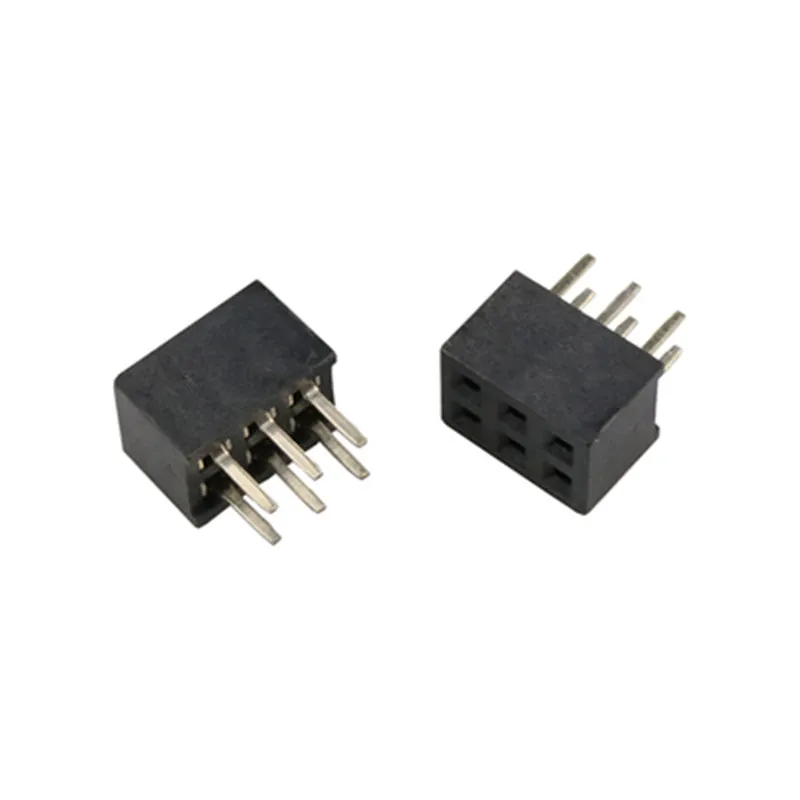 10PCS Double Row Pin Female Header Socket Pitch 2.54mm 2*2p 3p 4p 5p 6p 8p 10p 12p 40p Pin Connector