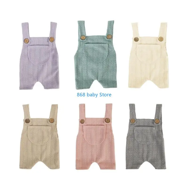 29EE 신생아 Photoshoot 소품 작업복 점프 슈트 아기 사진 의상 사진 슈트