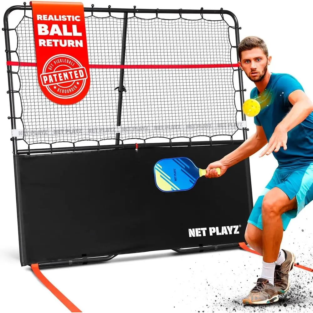 

Pickleball Training Rebound Net: Enhance Forehand, Backhand, Dinks, Volleys, Accuracy, and Coordination - Adjustable, Easy Setup