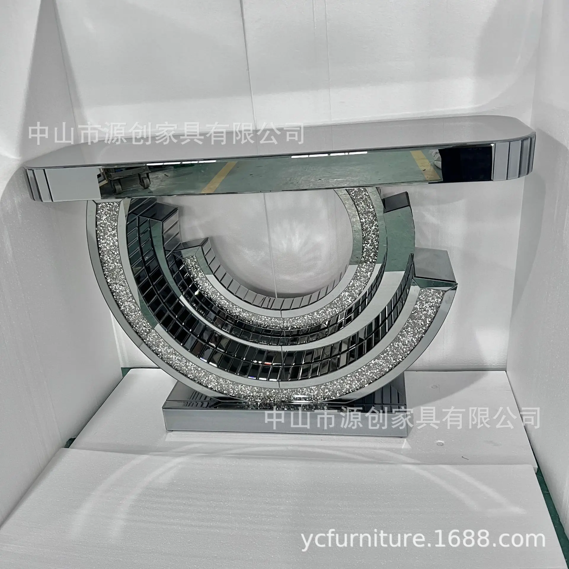 منصة مرآة رمادية مرآة مدخل الجدول الاتجاه مدخل خزانة غرفة المعيشة الممر التخزين