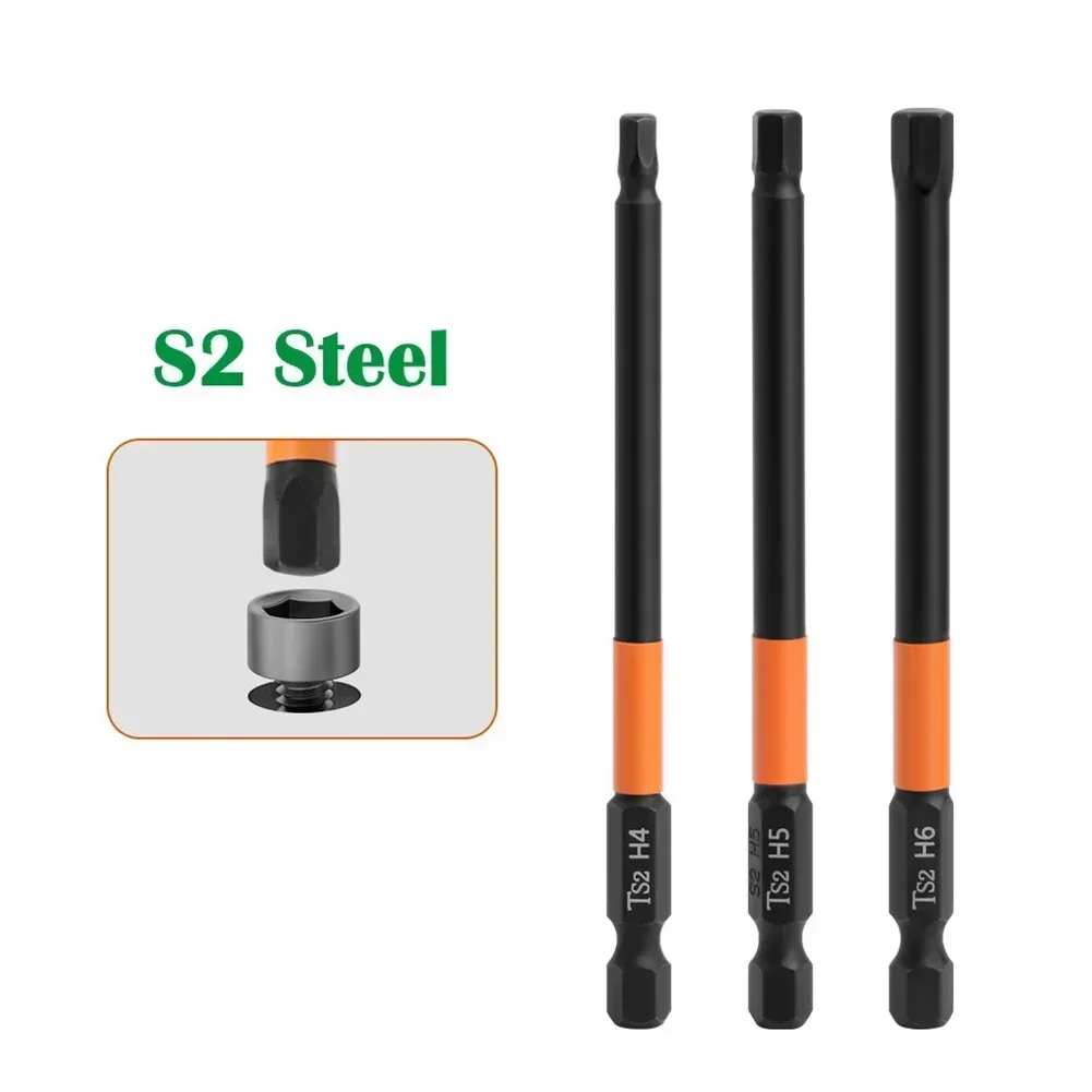 1pc Hexagon Screwdriver Bit Alloy Steel Quick Change Driver Power Drill 100mm Length.0-H6.0 Electric Screwdriver Parts