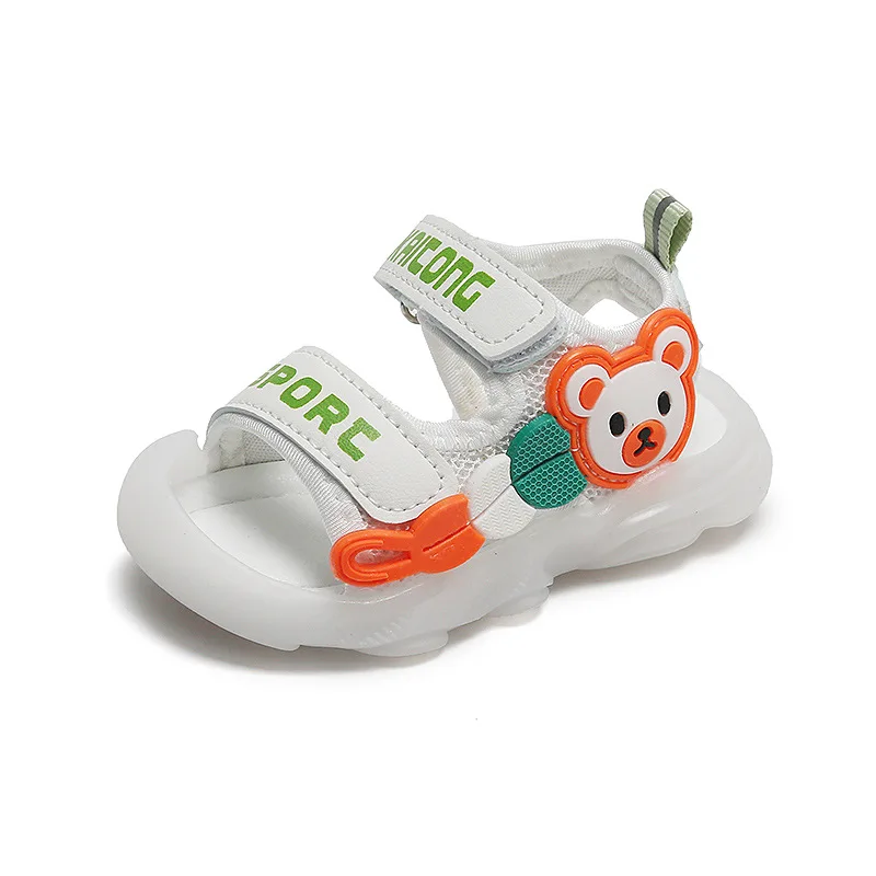 Sandalias Baby Shoes Kids Shoe 2023 Summer New LED Light Baby Walking Sandals Soft Sole Boy/girl Treasure Shoes Cartoon Sandals