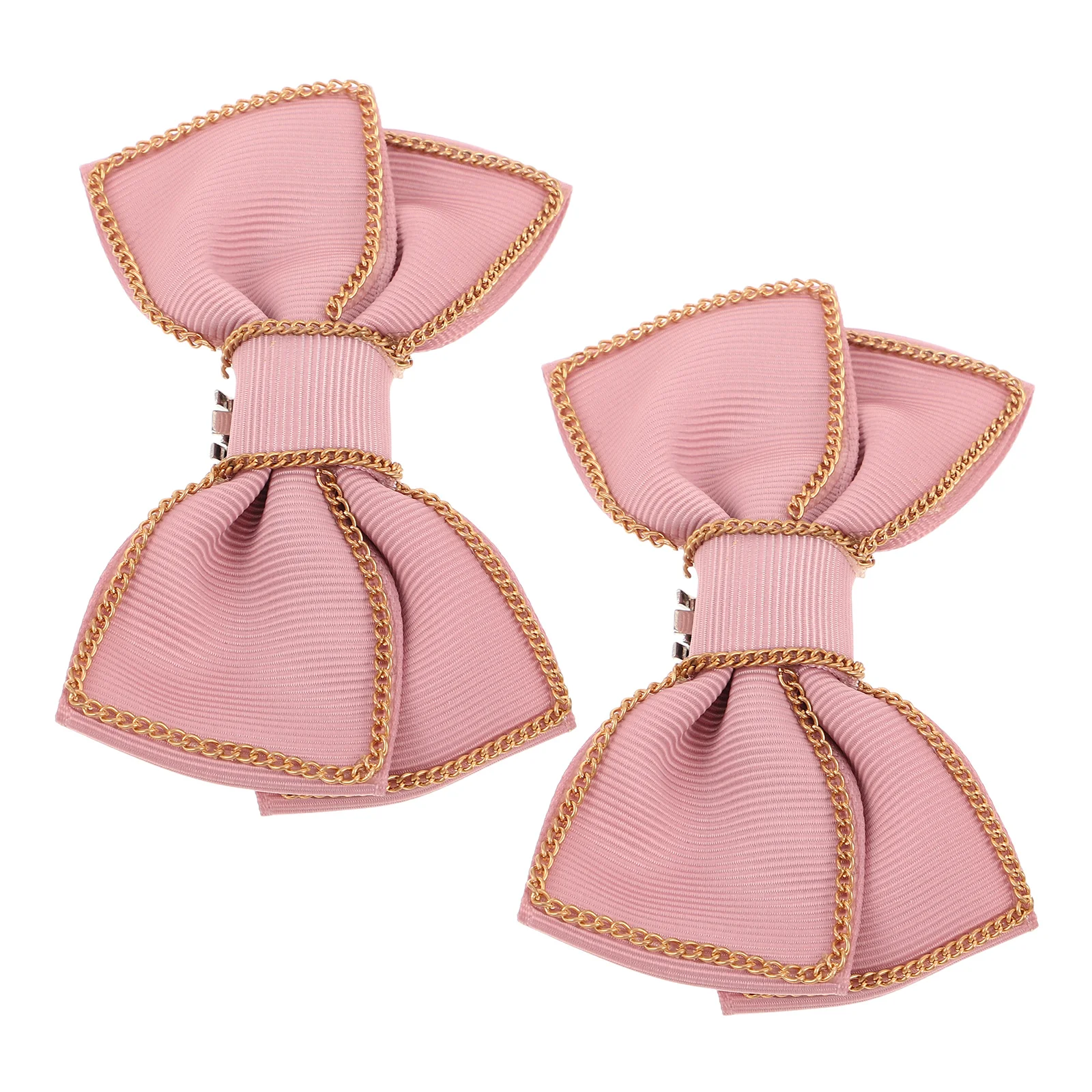 

2 Pcs Bow Shoe Buckle Bowknot Clip Detachable Heels Accessories Tie Shaped Decoration Accessory Satin Bride