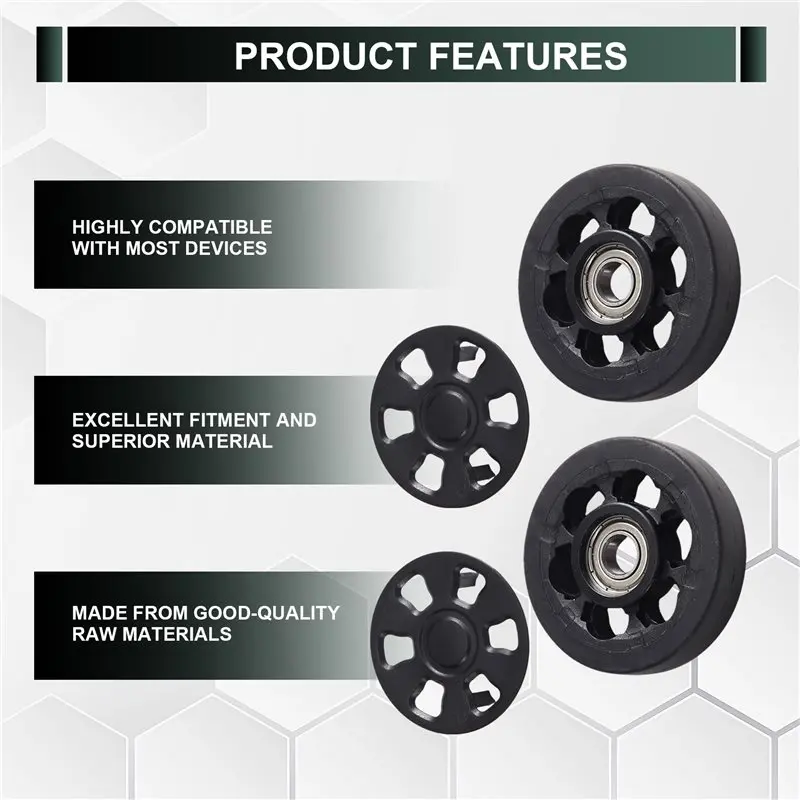 YLS-For Replacement 50X12mm Luggage Wheels 2PCS With Low-Noise Rolling Bearings For Travel Suitcase Caster