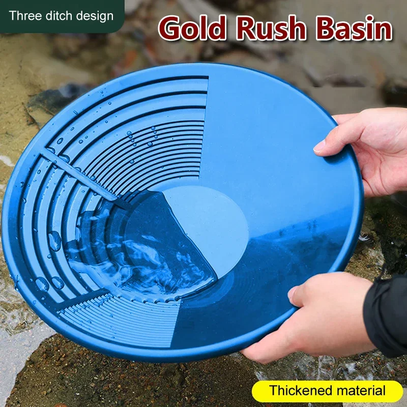 

1/3/5Pcs Blue Plastic Gold Pan Basin Nugget Mining Pan Dredging Prospecting River Tool Wash Gold Panning Equipment Metal Detect