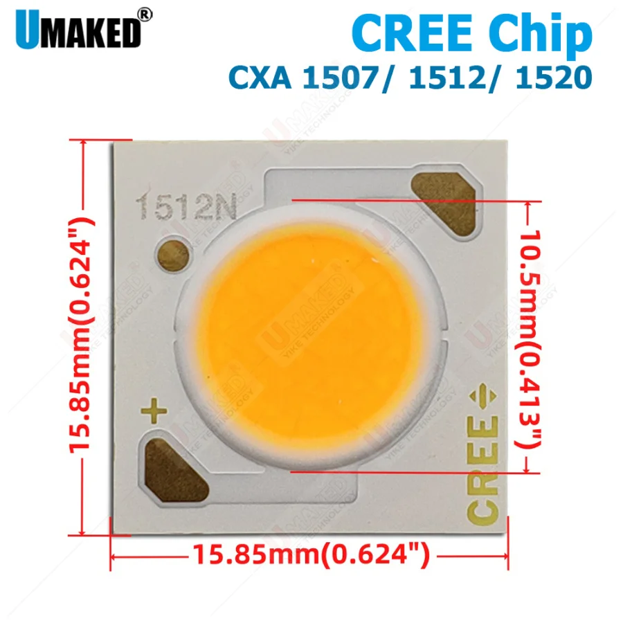 10szt Oryginalna żarówka CREE CXA1507/1512/1520 COB Led Emitter Lamp Light CXA White 5700K Ciepła biel 3000K Naturalna biel 4500K żarówka diy